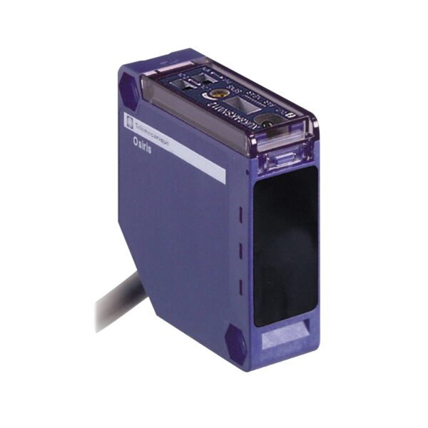 XUK8AKSNL2, SENSOR FOTOELECTRICO PLASTICO 50X50MM, DIFUSO SUPRESION DE FONDO, ALC. 1MT, PNP/NPN NA/NC, 5 HILOS, 12-24VDC, CABLE 2MT, IP65 – XUK8AKSNL2