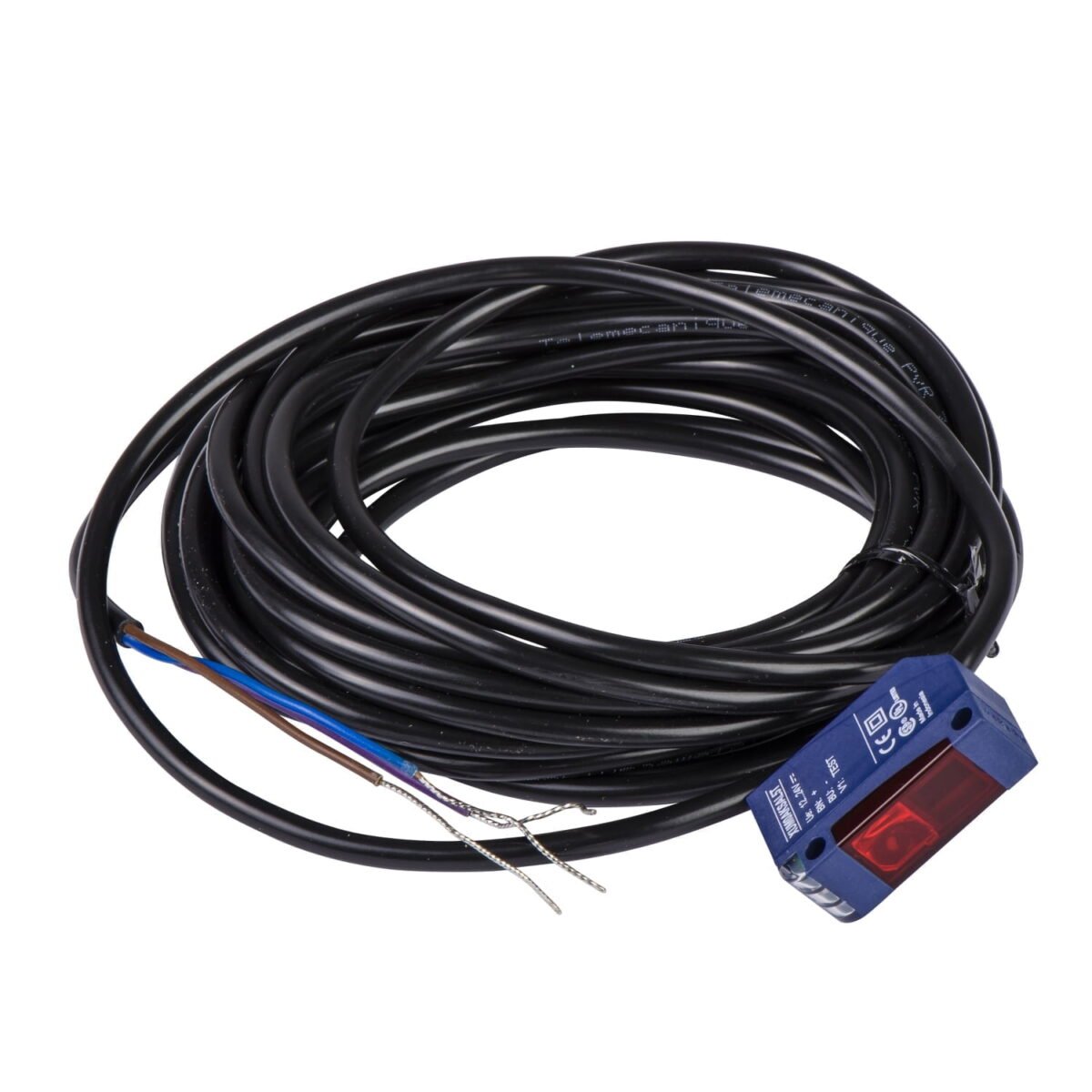 XUM0APSAL2, SENSOR FOTOELECTRICO PLASTICO 34X29MM, MULTIMODO, ALC. 0-10MT, PNP NA/NC, 3 HILOS, 12-24VDC, CABLE 2MT, IP67 – XUM0APSAL2