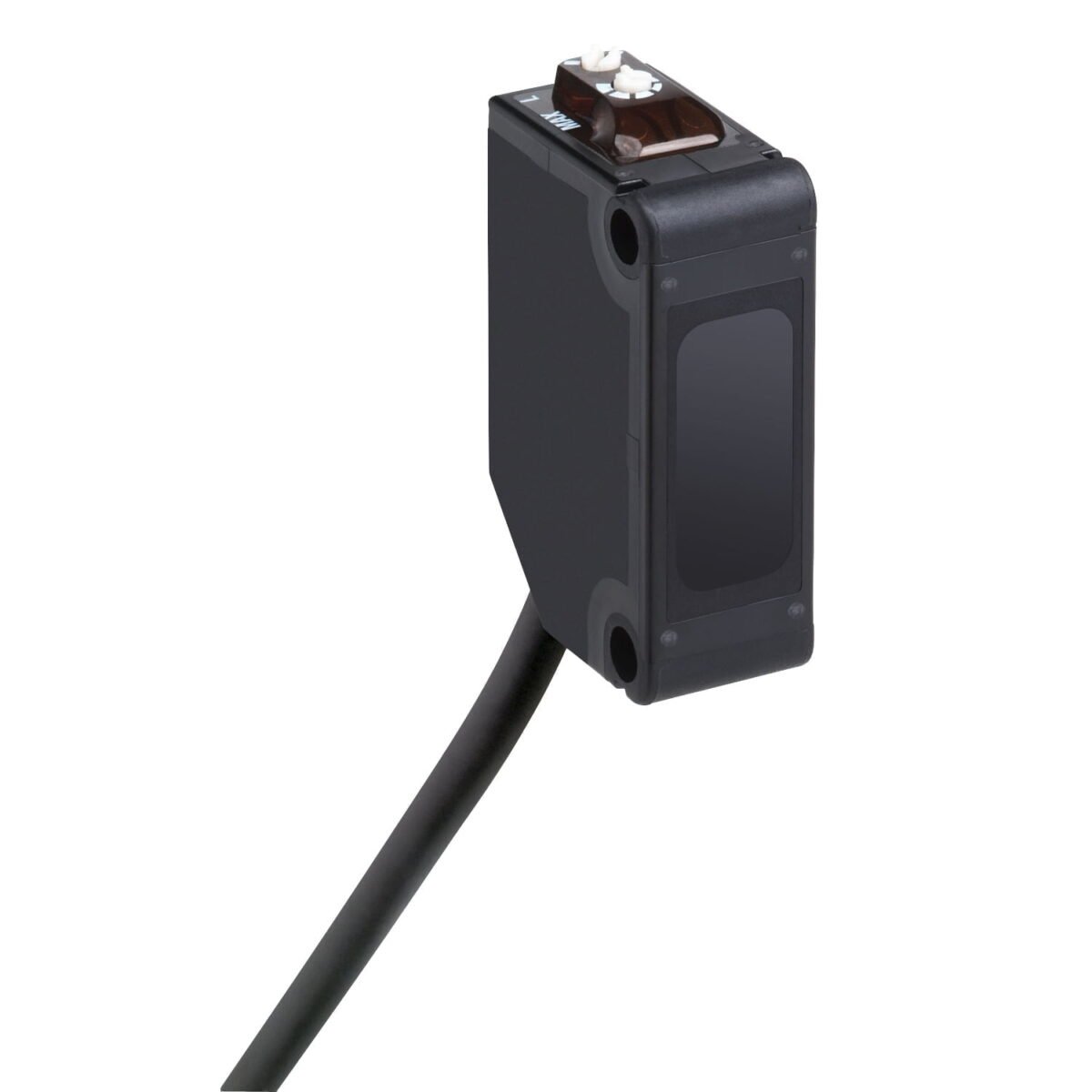 XUMTAPCNL2, SENSOR FOTOELECTRICO PLASTICO 31X20MM, RETRO-REFLEX, DECT. MATERIAL TRANSPARENTE, ALC. 2MT, PNP NA/NC, 3 HILOS, 12-24VDC, CABLE 2MT, IP67 – XUMTAPCNL2