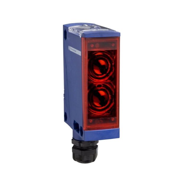 XUX0ARCTT16, SENSOR FOTOELECTRICO PLASTICO 92X71MM, MULTIMODO, ALC. 0-40MT, RELE NA/NC, 5 HILOS, 24-240VDC/VAC, CONEX. M16X1.5, IP67 – XUX0ARCTT16