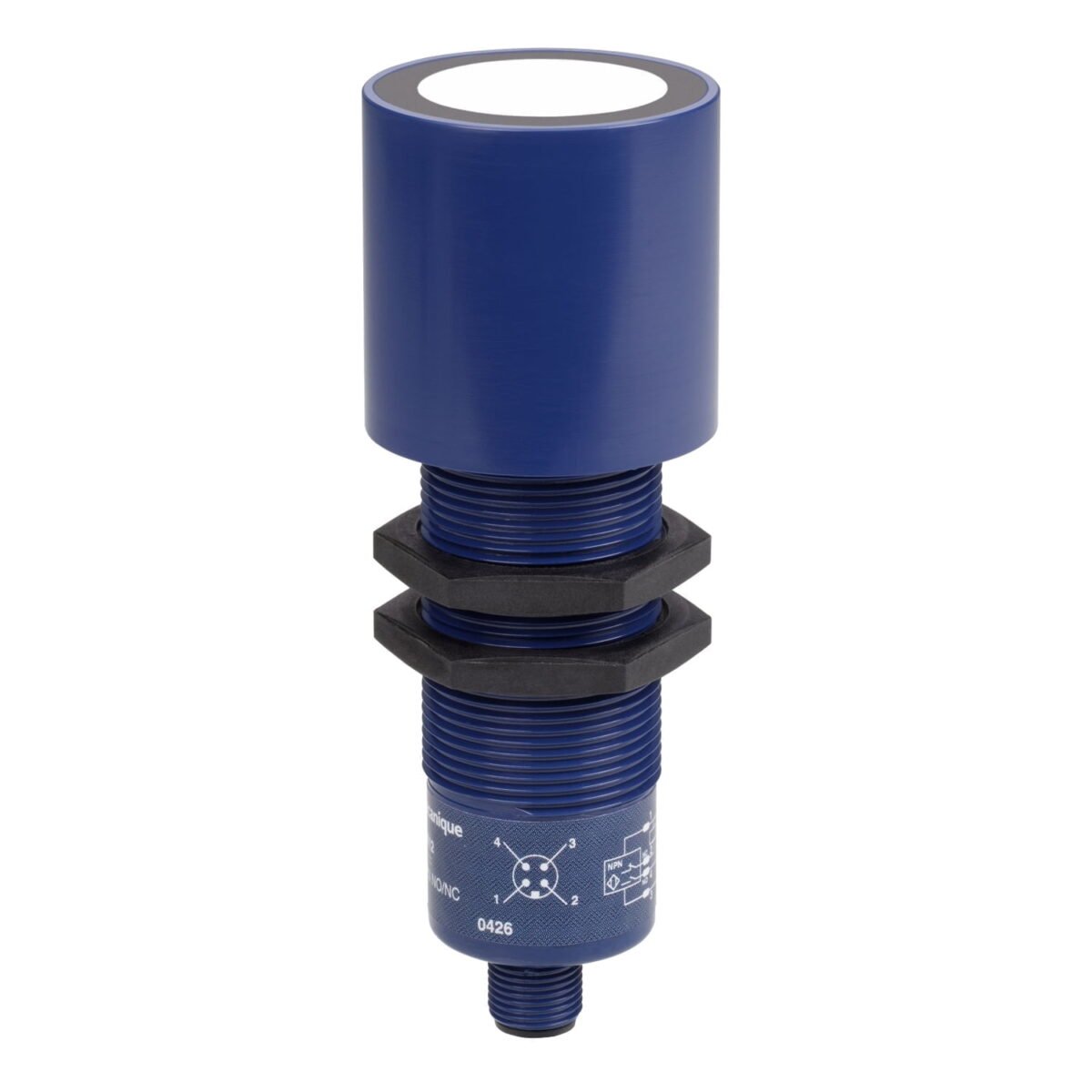 XX930A3A2M12, SENSOR ULTRASONICO PLASTICO M30, DIFUSO, ALC. 8MT, SAL. 4-20MA, 4 HILOS, 15-24VDC, CONEX. M12, IP67 – XX930A3A2M12
