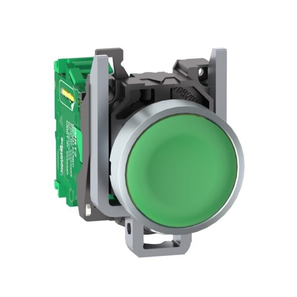 ZB4RTA3, PULSADOR METALICO INALAMBRICO RASANTE VERDE DIAM. 22MM, C/ TRANSMISOR – ZB4RTA3