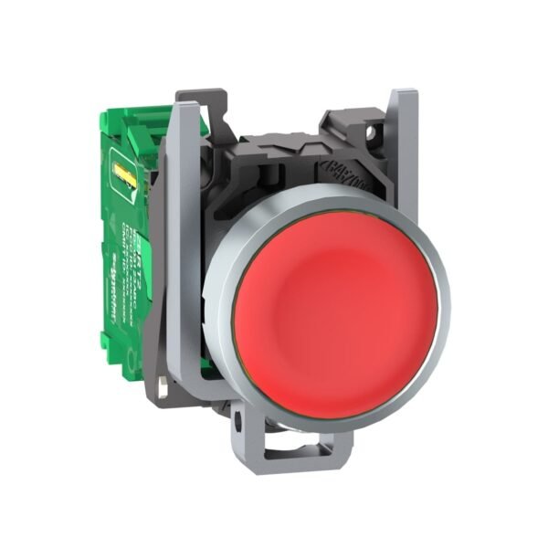 ZB4RTA4, PULSADOR METALICO INALAMBRICO RASANTE ROJO DIAM. 22MM, C/ TRANSMISOR – ZB4RTA4
