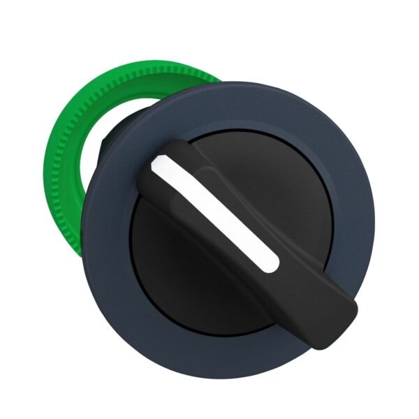 ZB5FD2, CABEZAL NEGRO DE SELECTOR MANETA CORTA, 0-1, 2 POSICIONES FIJAS, DIAM. 30MM – ZB5FD2