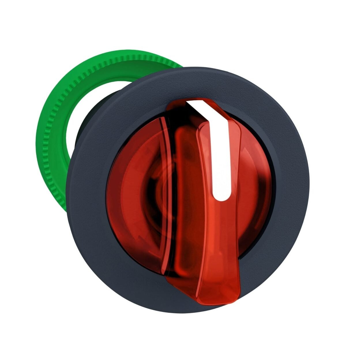 ZB5FK1543, CABEZAL ROJO DE SELECTOR LUMINOSO MANETA LARGA, 1-0-2, 3 POSICIONES C/ RETORNO CENTRO, DIAM. 30MM – ZB5FK1543