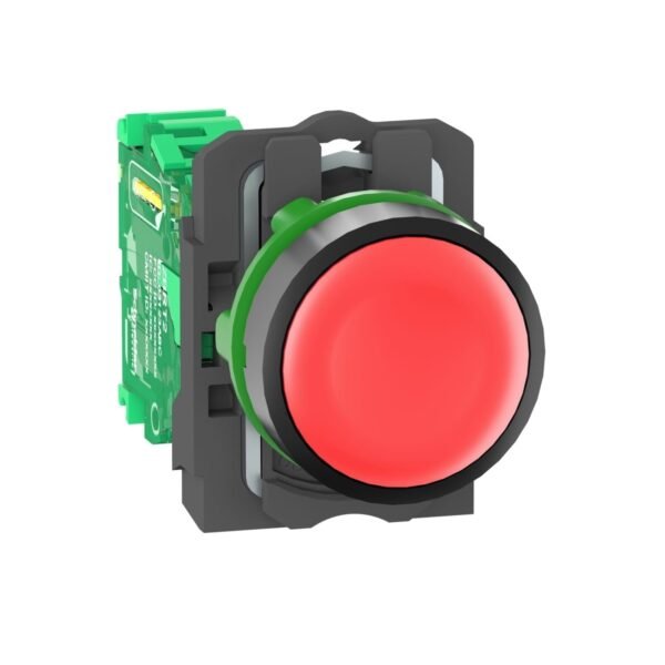 ZB5RTA4, PULSADOR PLASTICO INALAMBRICO RASANTE ROJO DIAM. 22MM, C/ TRANSMISOR – ZB5RTA4